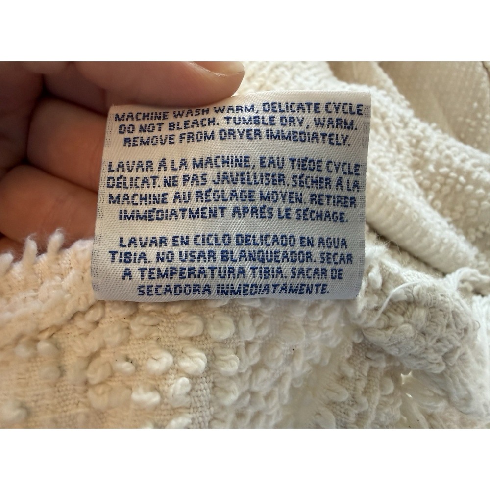 Vintage Maine Heritage Weavers Cream Off White Hobnail Coverlet Bedspread 120x96 - Picture 11 of 11